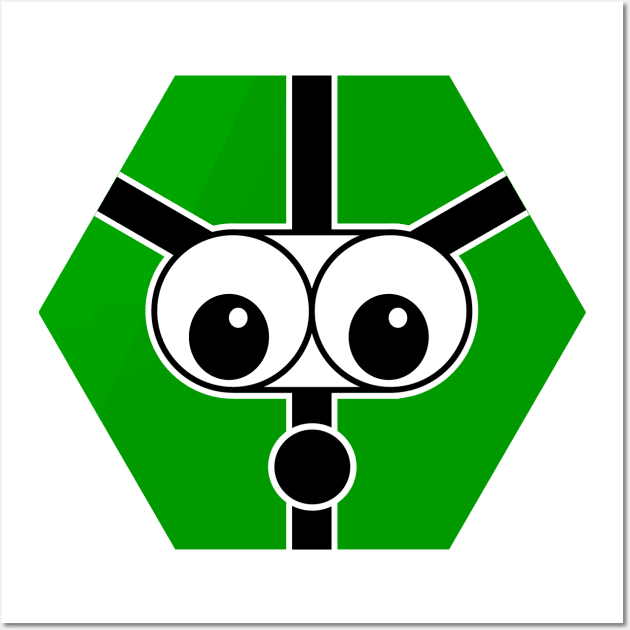 Hexy (18xx.games mascot) Wall Art by Board Game Blitz